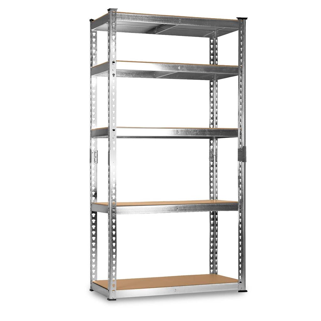 Metal Storage Shelf 183 X 90 X 40 Cm Humberg Hr-853 Silver
