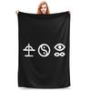 Bad Omens Is an American Metalcore Blanket Soft Warm Flannel Throw Blanket Bedding for Bed Living Room Picnic Travel Home Sofa