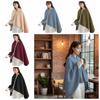 Windproof USB Heated Shawl Washable Body Warmer Wrap Skin-friendly Electric Heated Blanket  Camping