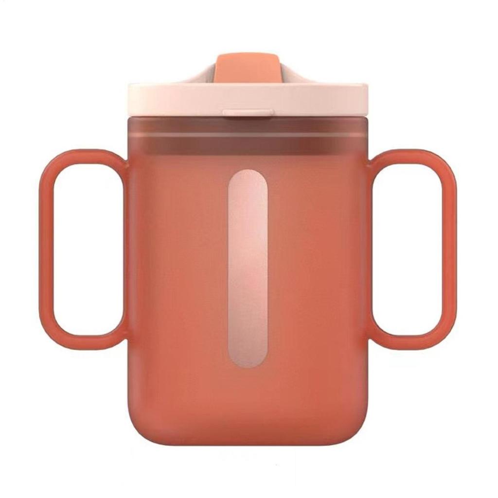 Kubek dla osób starszych 300 ml Kubek na wodę PP z uchwytami Kubki ze słomką Kubek nieprzewracalny Kubek do karmienia pooperacyjnego zapobiegający zadławieniu Kubek do picia