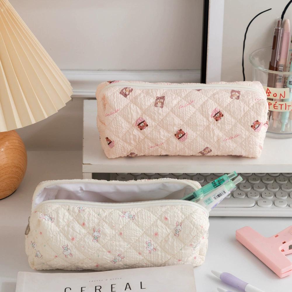 Astuccio carino ragazza alta qualità finitura borsa portaoggetti studentessa portatile borsa cancelleria