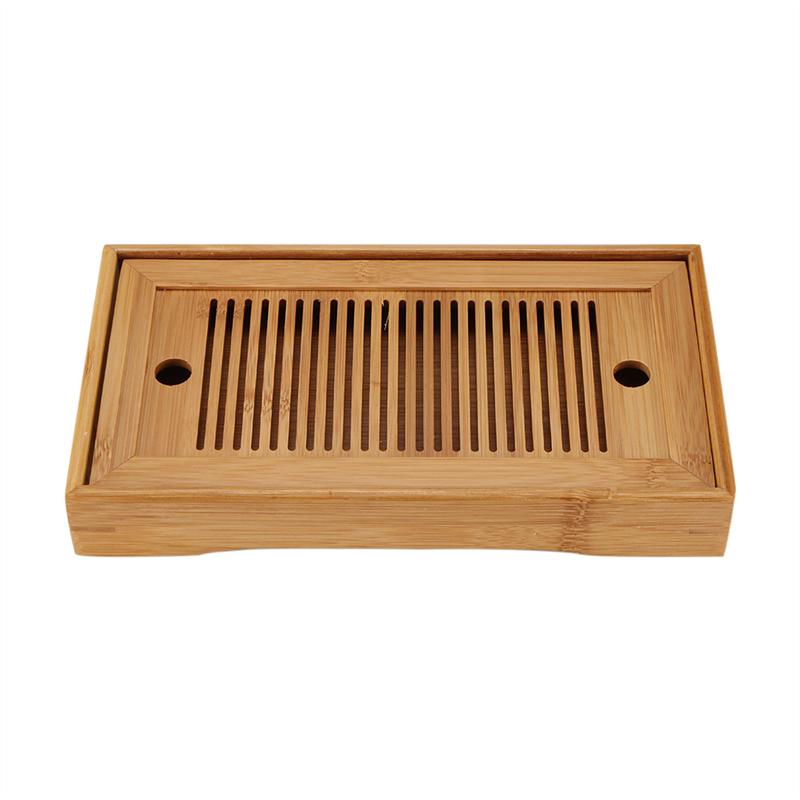 Solid Wood Reservoir /& Drainage Type Kung Fu GongFu Tea Table Serving Tray L1...