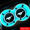 Car Logo Water Coaster Led Lights Cup Holder for A3 Mustang Shelby Focus Ranger Explorer Transit Ecosport Mondeo Accessories LW3