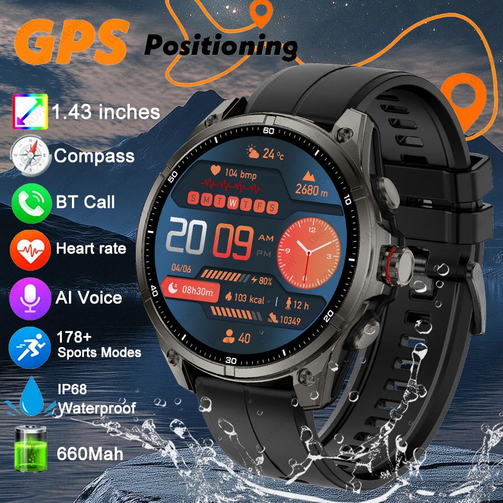 

New T-Rex3 Ultra 1000mAh Battery Smart Watch Built in GPS Compass 10ATM Waterproof Sports tracker Outdoors Military Smartwatche