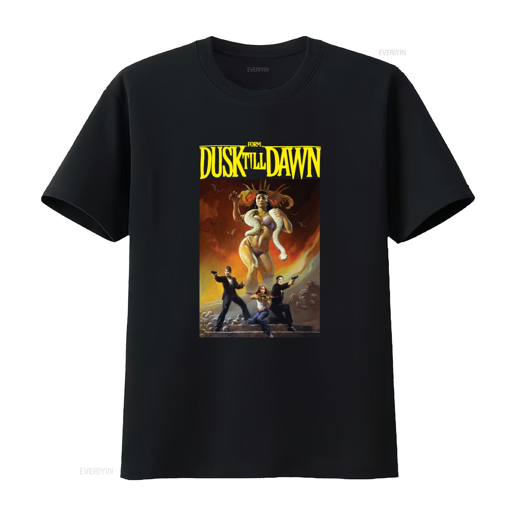 

From Dusk Till Dawn T Shirt Movie Fans with Iconic Scene Print vintage Washed Breathable Casual Slightly Comfortable Stretched 4XL