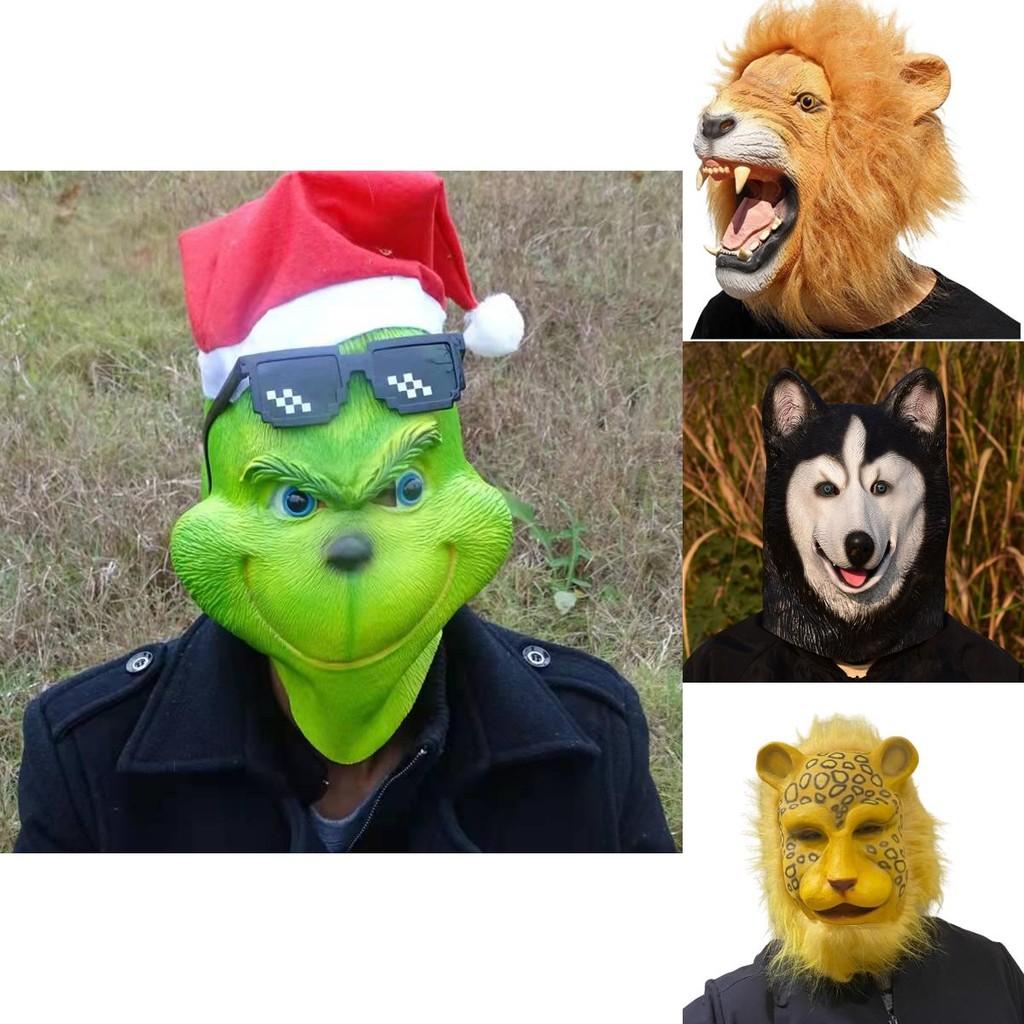 Cadılar Bayramu Cosplay İçin Komik Hayvan Başlığı Lateks Malzeme Çeşitli Tasarımlar Komik Kostüm Aksesuarları Karakterler İçin Mükemmel)