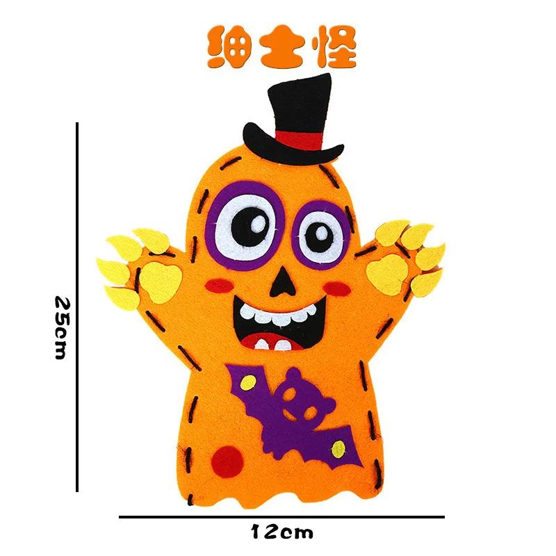 Halloween Hand Puppet DIY Craft Toy Felt Sewing Kit Hand Finger Story Puppet Kindergarten Creative Children Educational Toy Gift