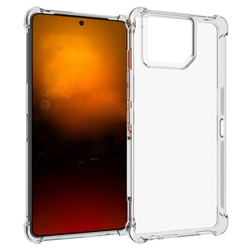 For Asus ROG Phone 9 Pro 5G Back Cover WANLONFENG TM Series 2.0mm Clear TPU Phone Case (Big Lens Hole)