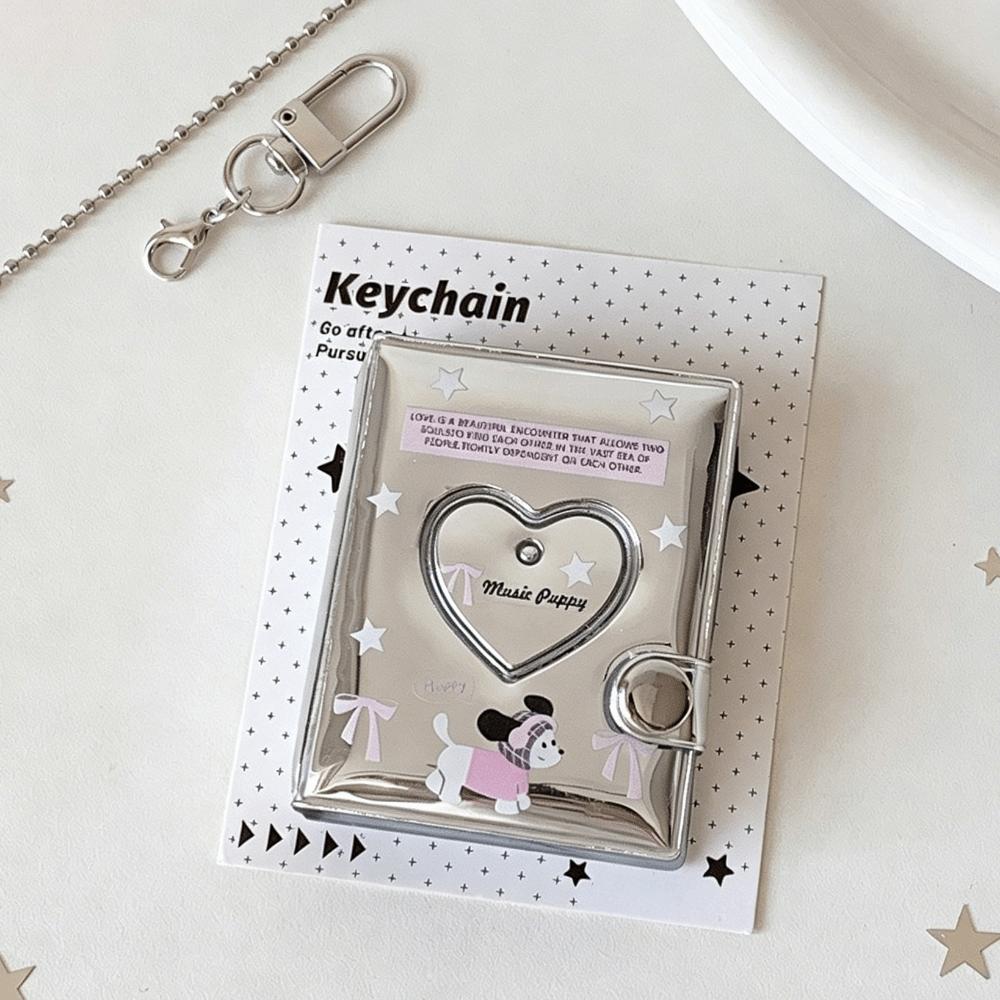Clear Pocket Mini Photo Album Mini Size Album Keychain High Appearance Book Bag Pendant Daily Use