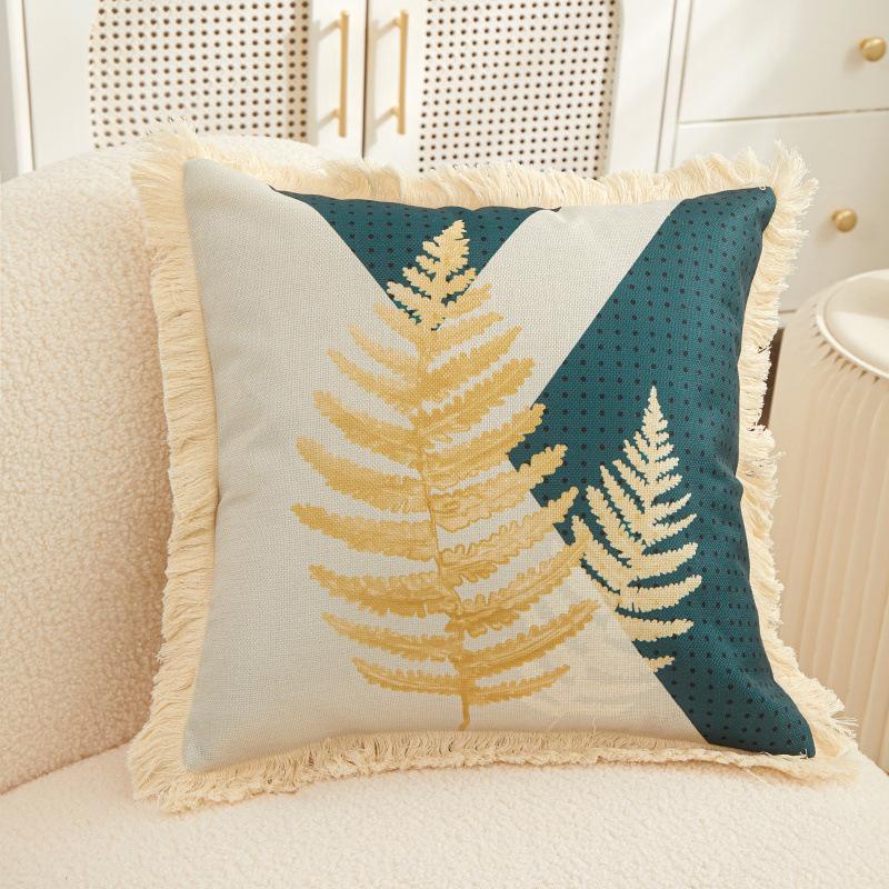 Business Gift Souvenir Linen Digital Printing Tassel Back Pillow Bedside Pillow