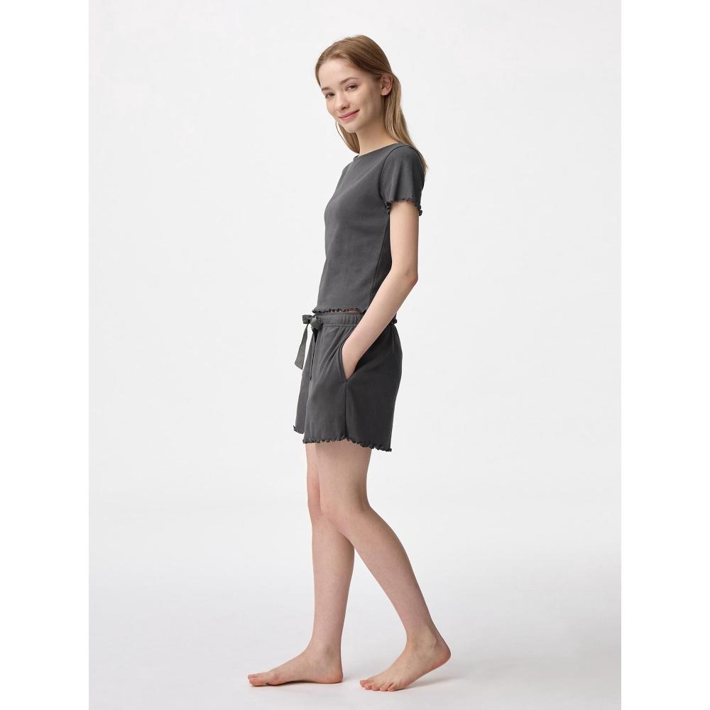 GU by Uniqlo Heart Point Tail Lounge Set+e Short Sleeve Shorts