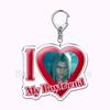 Pfp Sephiroth Acrylic KeyChain Pendant Key Ring I Love My Boyfriend Girlfriend Pink Heart Keyring for Bag Pendant Jewelry Gifts
