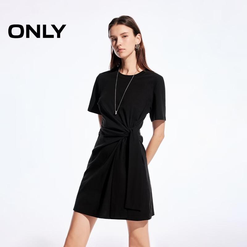 ONLY Women s Elegant Twisted Knot Short Sleeve Dress XL