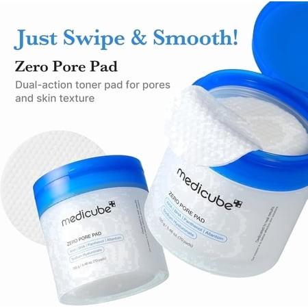 Medicube Zero Pore 2-Step Set Korean Skincare Pore Care Serum Toner Kit for Smooth Skin