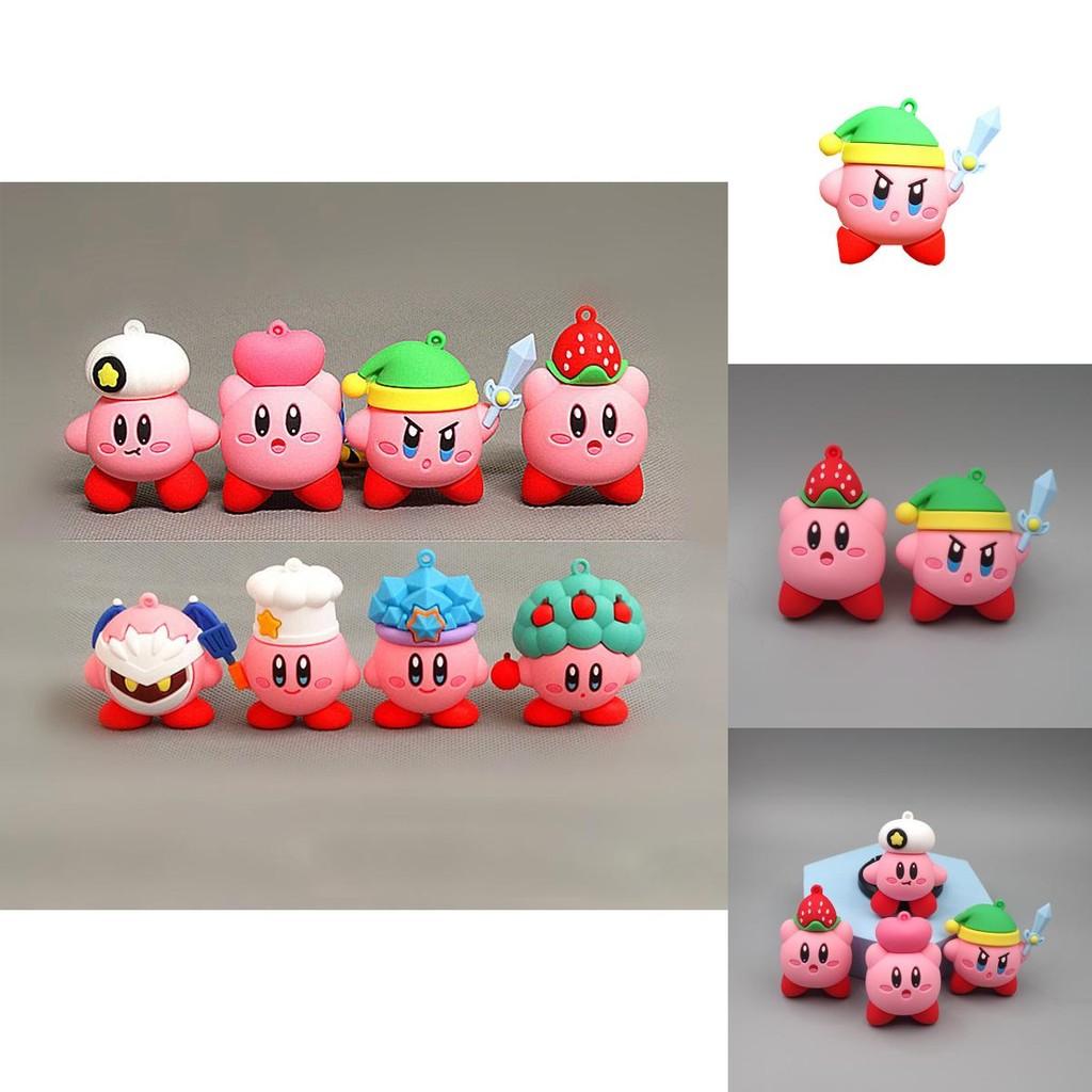 Adorable Kirby Anime Games Cute Cartoon Pink Kirby Waddle Dee Doo Collectible Mini Dolls