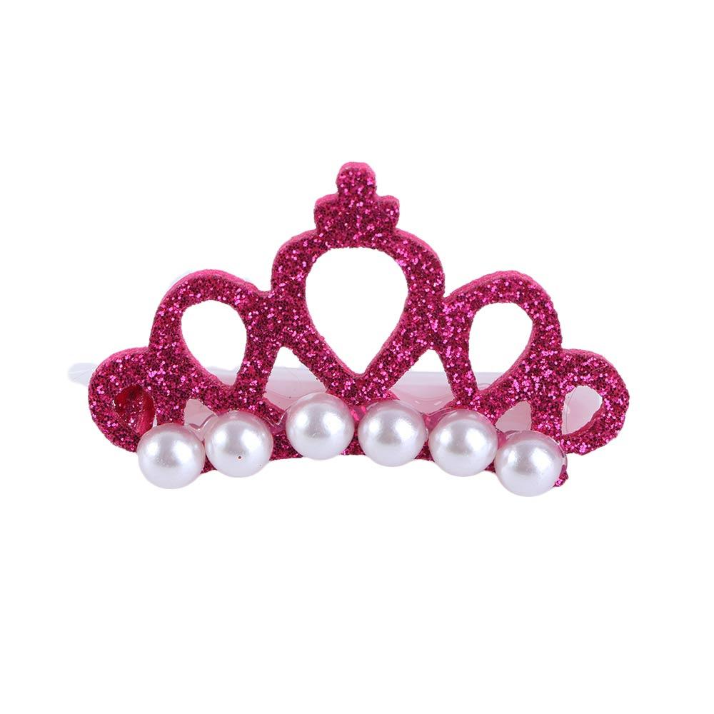 Small Dogs Faux Pearl Crown Shape Bows Hair Clips Bow Cute Head Decoration For Pets Hair Clips Grooming Cat Bow Pet Accessoires
