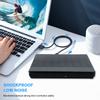 USB 3.0 Burner External Optical Drive DVD Writer PC Accessory Type C Black for WindowsXP(Black )