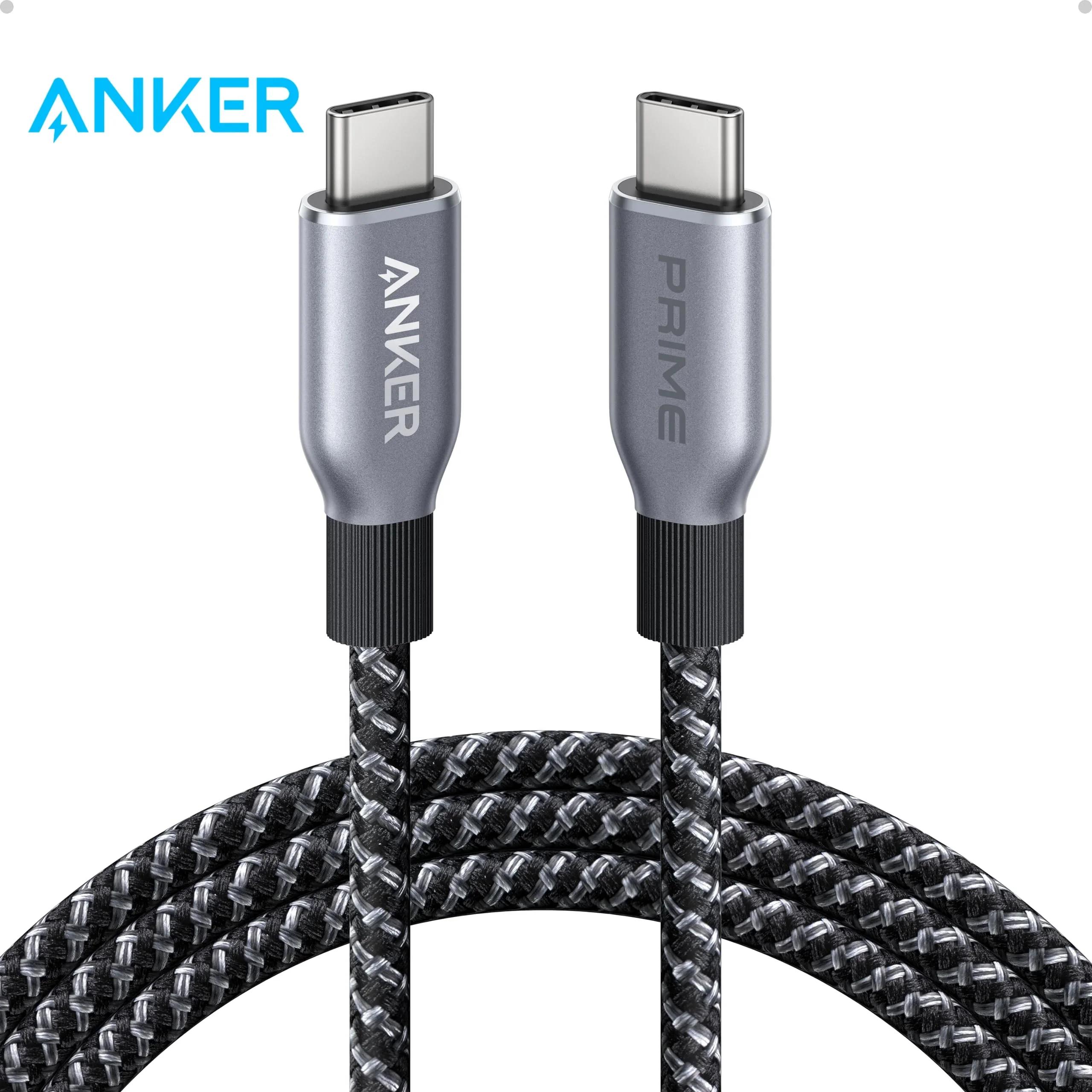 ANKER Prime 240W Dual Type C 3-foot Fast Charging Data Cable Upgraded Braided Nylon with 100 Year Bending Durability