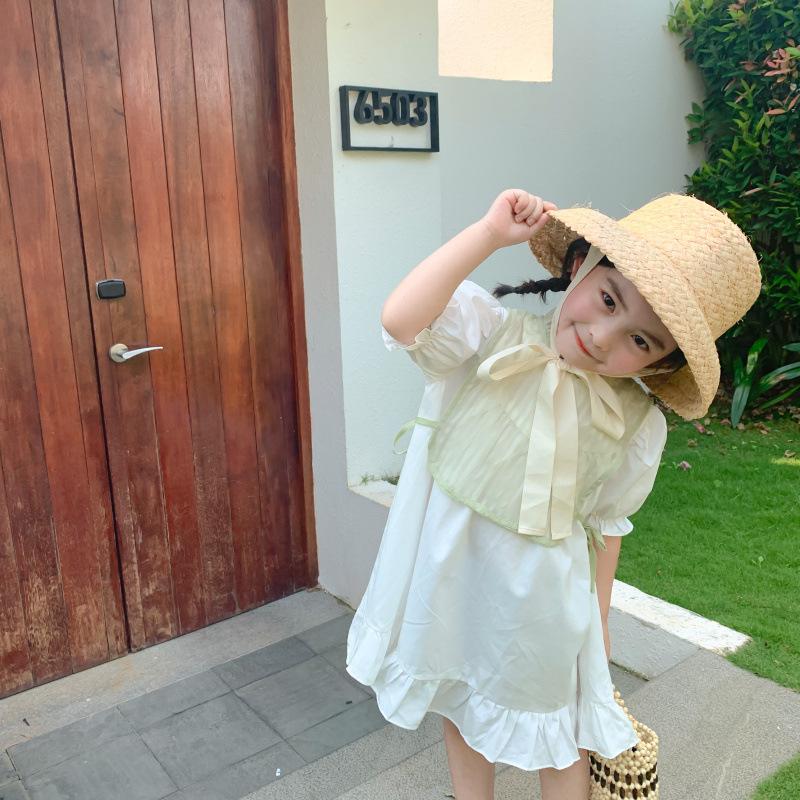 

Summer Raffia Straw Hat for Girl Hand-made Sun Hat Retro Travel Sunscreen Beach Vacation Hat with Lacing for Women Holidays Caps 48-52CM