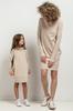Knitted turtleneck dress MMM37 cappuccino M