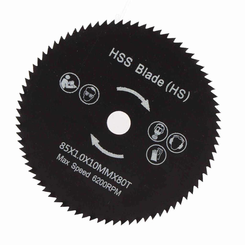 85mm 80T Teeth Stainless Steel Circular Saw Blade Wood Cutting Tool Bore Diameter 10mm