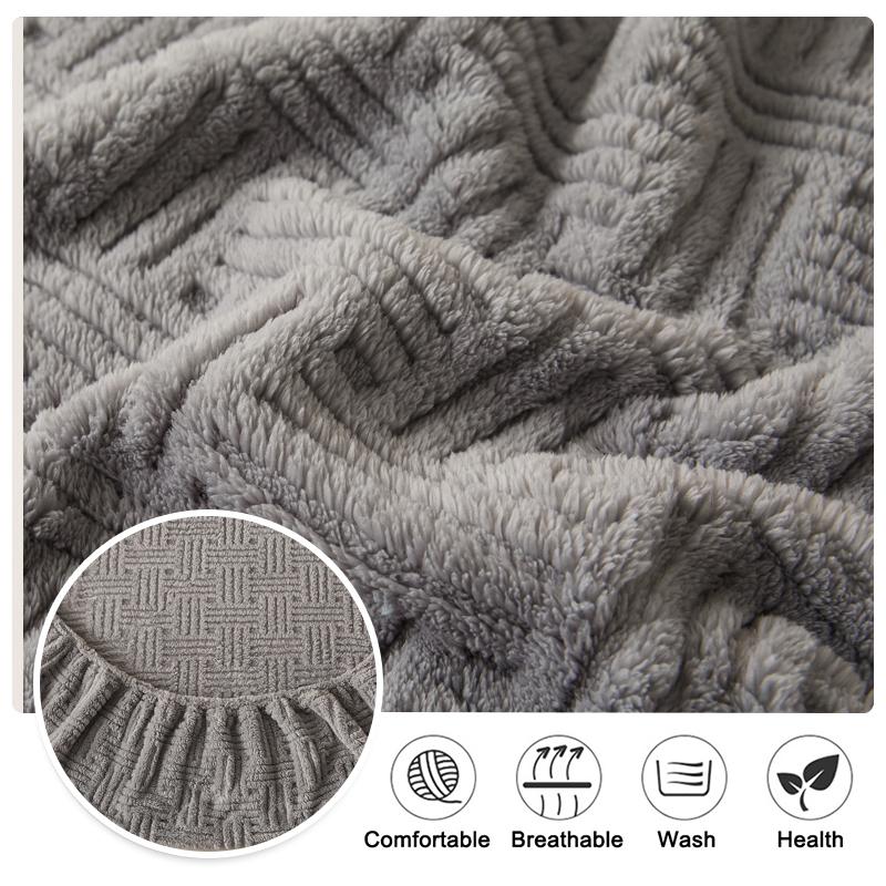 Jacquard Fitted Sheet Bedding Soft Warm Mattress Cover Thick Bed Cover Anti-mites Winter Non-slip Mattress Protective Cover 1pc