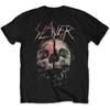 Slayer Men's Cleaved Skull T-Shirt, Black (Black Black), Medium (Size:Medium)