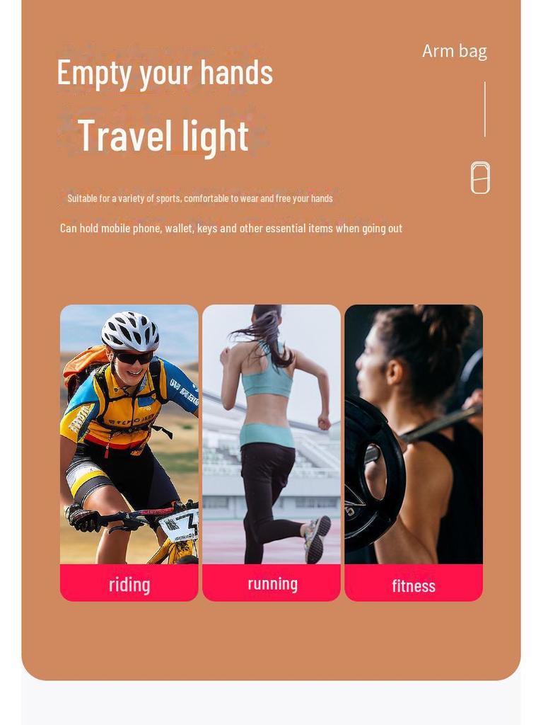 Unisex Mobile Phone Armband for Fitness: Portable Wrist Strap and Arm Sleeve for Running