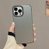 Solid Color Colored Silver Advanced Sense Applicable iPhone15promax Mobile Phone Case 14pro Simple 13 Creative 11/12