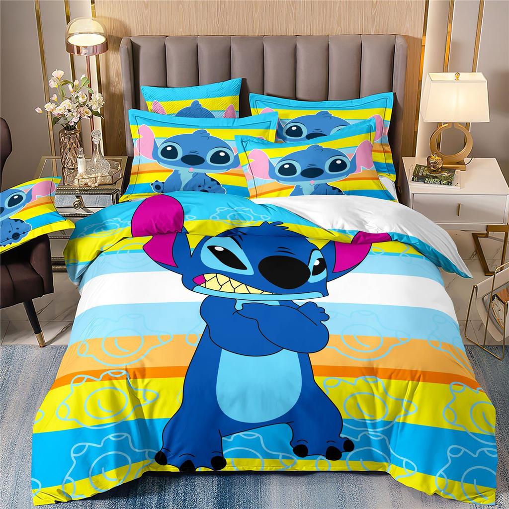 Digital Printing Three-Piece Cute Cartoon Quilt Cover 3D Bed Kit