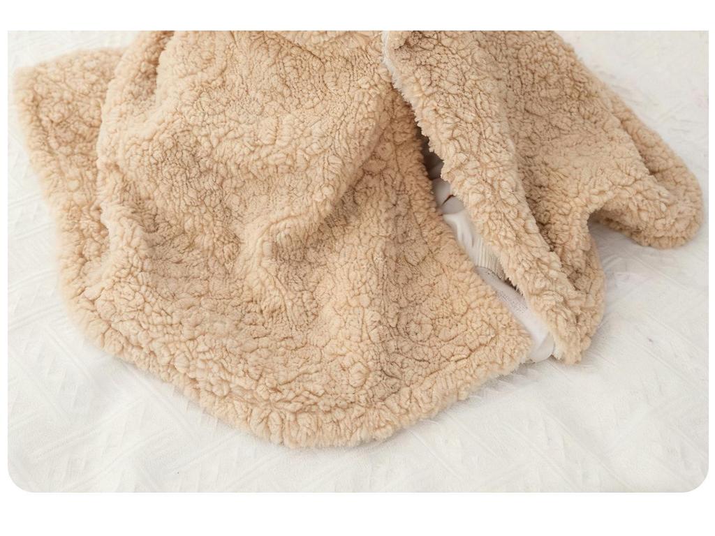 Pelerină cu Fleece cu Strat Dublu, Desen Animat 3D, pentru Copii: Extra Gros pentru Plimbările Bebelușului