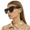 [Balenciaga] Sunglasses BB0237SA 001 Oversized Horn-rimmed Fashion