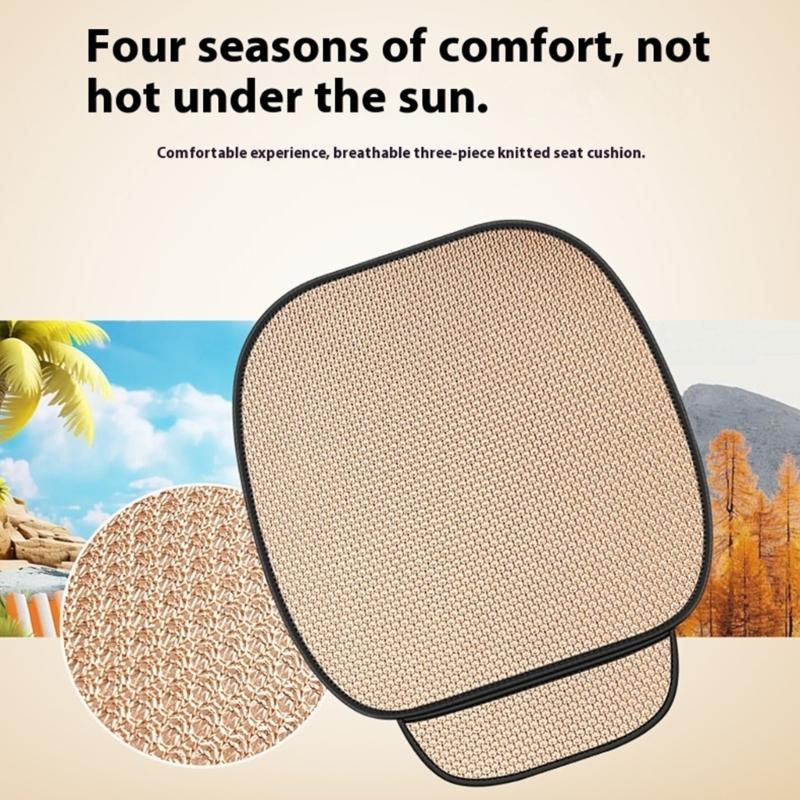 Ice Silk Auto Seat Pad Moisture Wicking Technology Nonslip Auto Seat Protector For Long Distance Driving