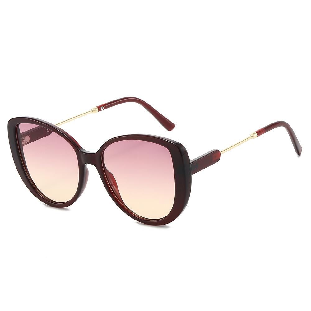 Korean Version Personality Large Frame CatEye Sunglasses Outdoor UV400 Luxury Sunglasses Women Fashion Travel Decoration Eyewear