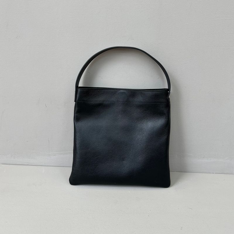 

Import First Layer Cowhide Normcore Commuter Bag Satchel Underarm Bag Shoulder Bag Tote Bag Genuine Leather Small Bucket Bags Women Black [adjustable]]