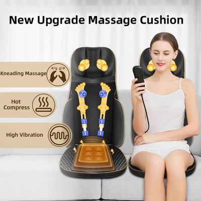 Electric Neck Back Massage Cushion Heating Vibration Massager Chair Seat for Waist Leg Keading Body Massager Relaxation