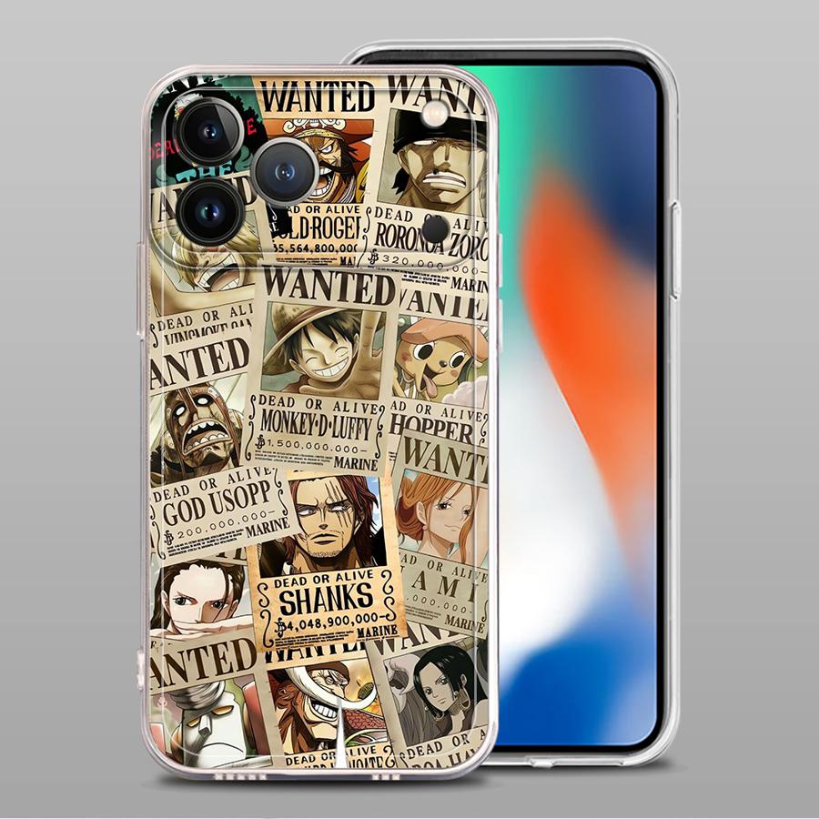 Cartoon One P-Piece Soft Phone Cover Case for iPhone 17 Pro Max 15 11 13 Pro XS Max XR 16 12 Mini 14 Plus 7 8 Air