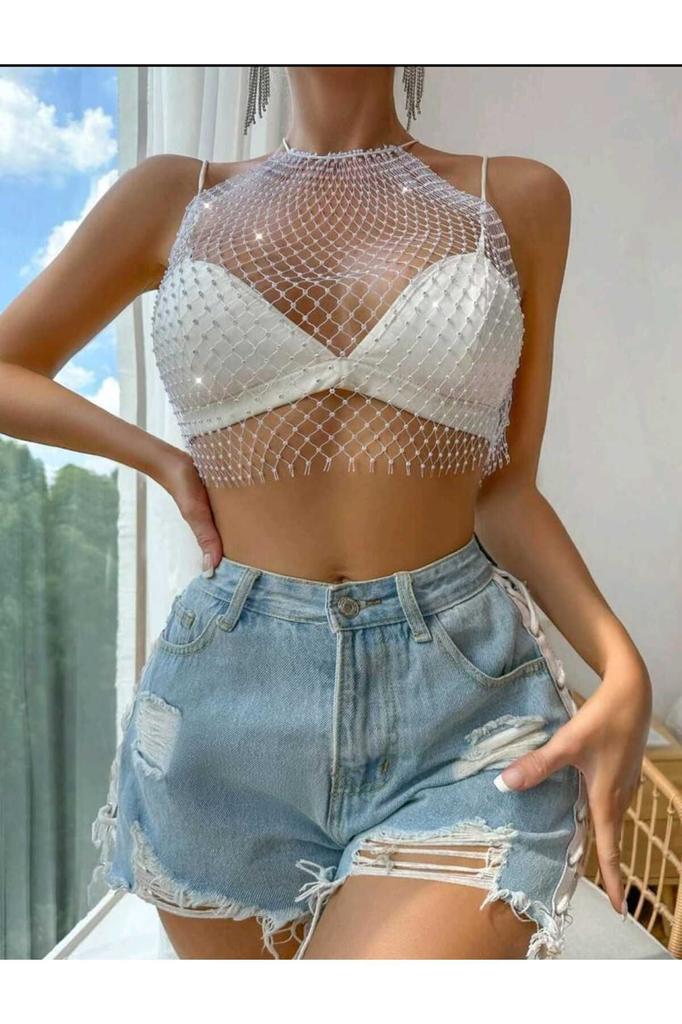 Women's Fashion New Bustier Crystal Stone Bustier