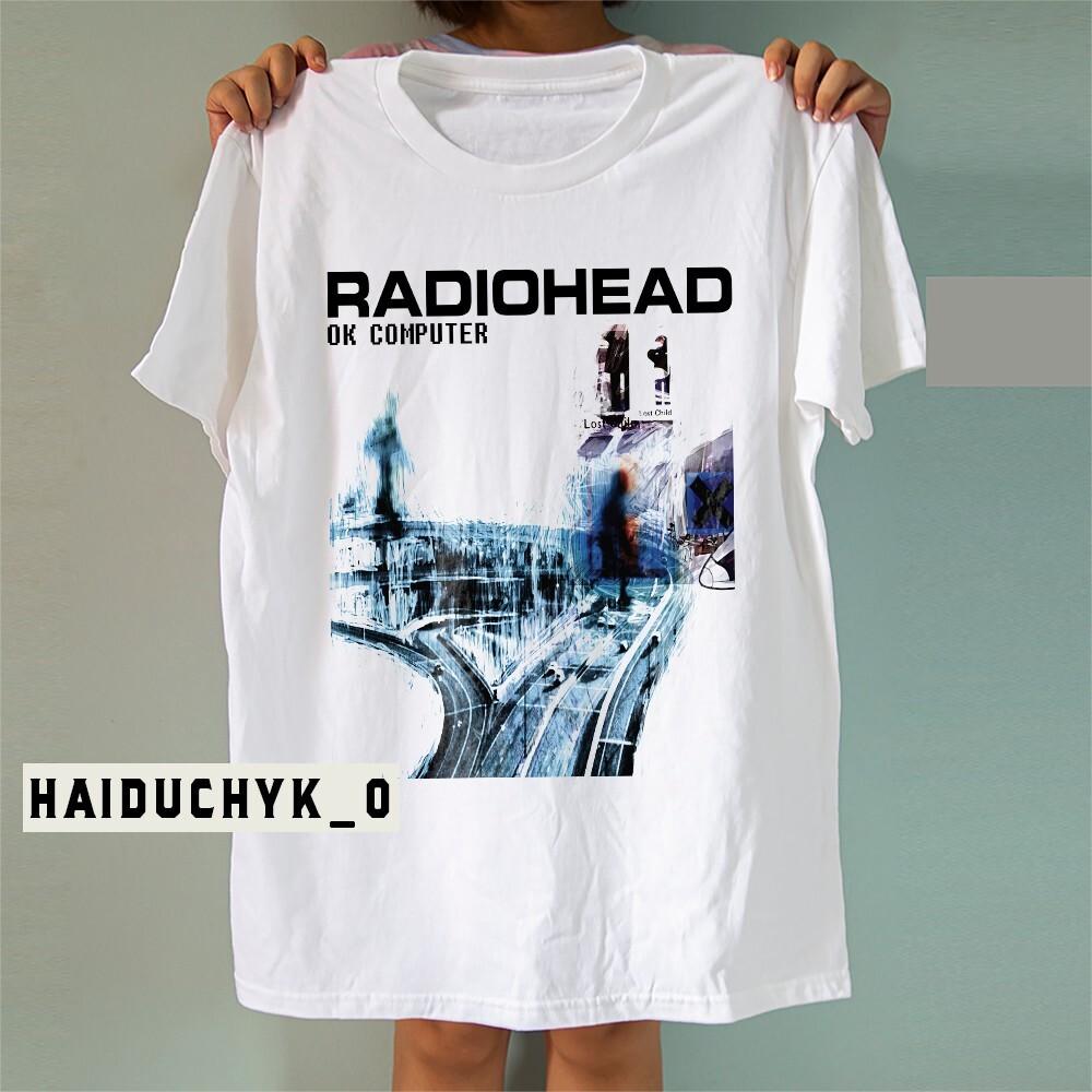 

Radiohead Ok Computer Unisex White T-shirt Size S-5XL Unisex T-Shirt XXL