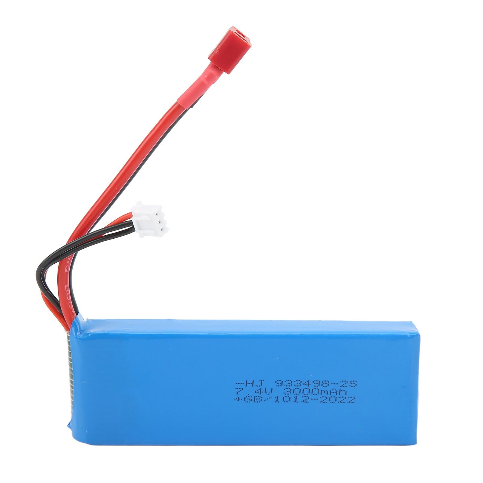 

Lithium Polymer Battery 7.4V 3000mAh with T Type Plug Female for Car Model Modify