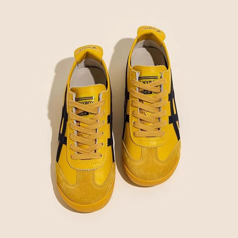 

Увеличение внутренней высоты! Красные туфли Dexun 2025 осень новая американская ретро повседневная спортивная обувь на высоком каблуке обувь Форреста Гампа 40 жёлтый