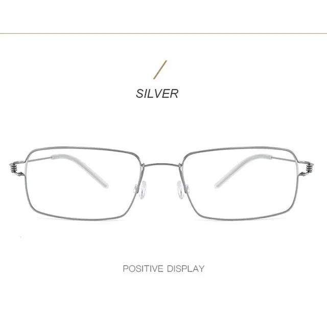 Business Reading Glasses Anti Blue Light Metal Frame Male Presbyopic Eyewear Ultra Light Thin Frame Glasses