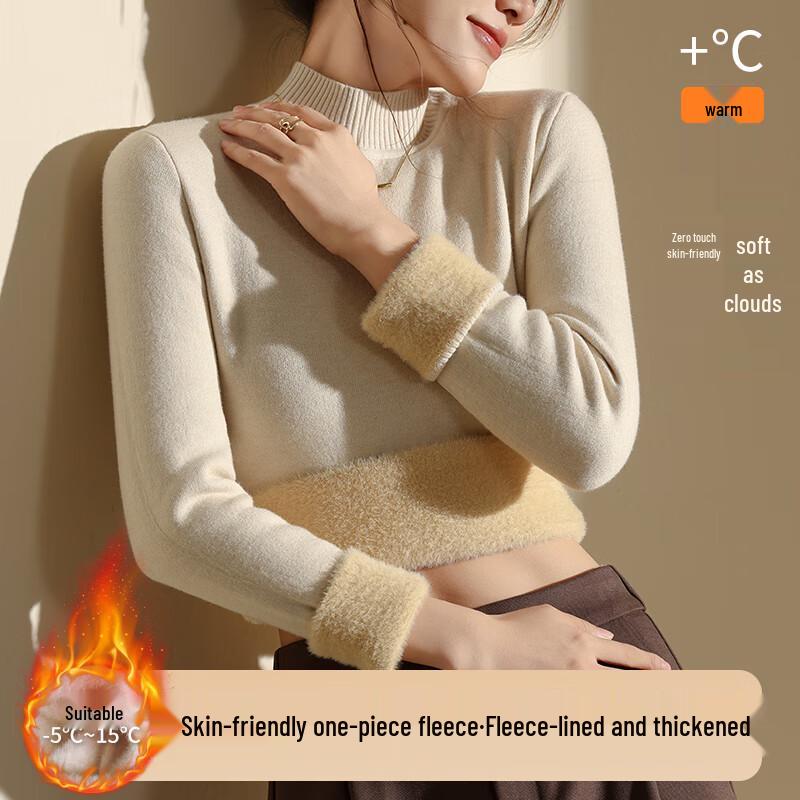 Mao Ren Women's Fleece-Lined Knit Sweater