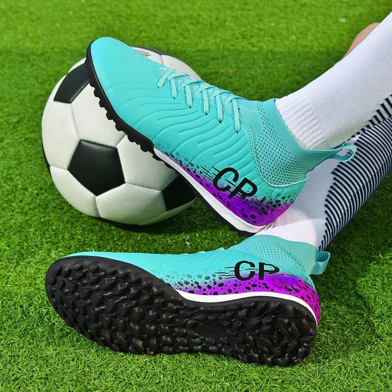 Teenagers Adults Plus Size High Top Short Nail Soccer Shoes Training Sports Shoes Children's Soccer Shoes