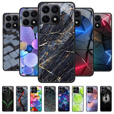 Pour Huawei Honor X6a X6 X6S X8 5G 4G Étui Housse Étui en Verre Trempé Coque Dure Bumper Pour Honor X8A X6A X7A X8B Étui de Protection