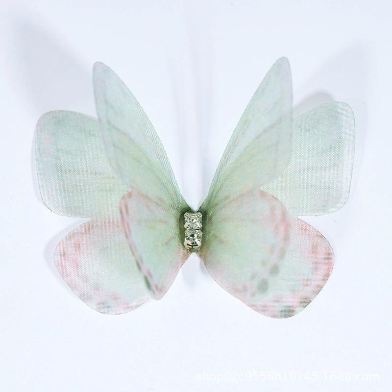 50pcs Mini Fabric Craft Butterflies 3D Simulation Pastel Butterfly Decorations for DIY Crafts Headdresses and Home Decoration.