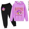 Girls Hoodie Tracksuit KPop Demon Hunters Character Hoodie MIRA HD Print RUMI Autumn Kids Hoodie Set ZOEY Thin Fleece Hoodie Set