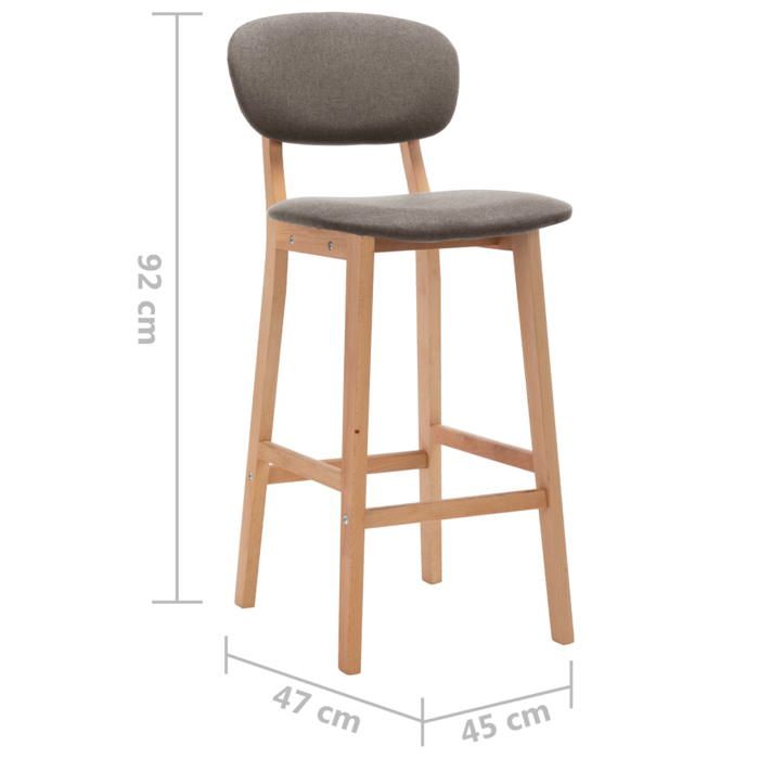 VidaXL Set of 2 Bar Stools, Pub Chair, Bistro Seat, Furniture for Dining Room Kitchen Living Room Home Interior, 289376