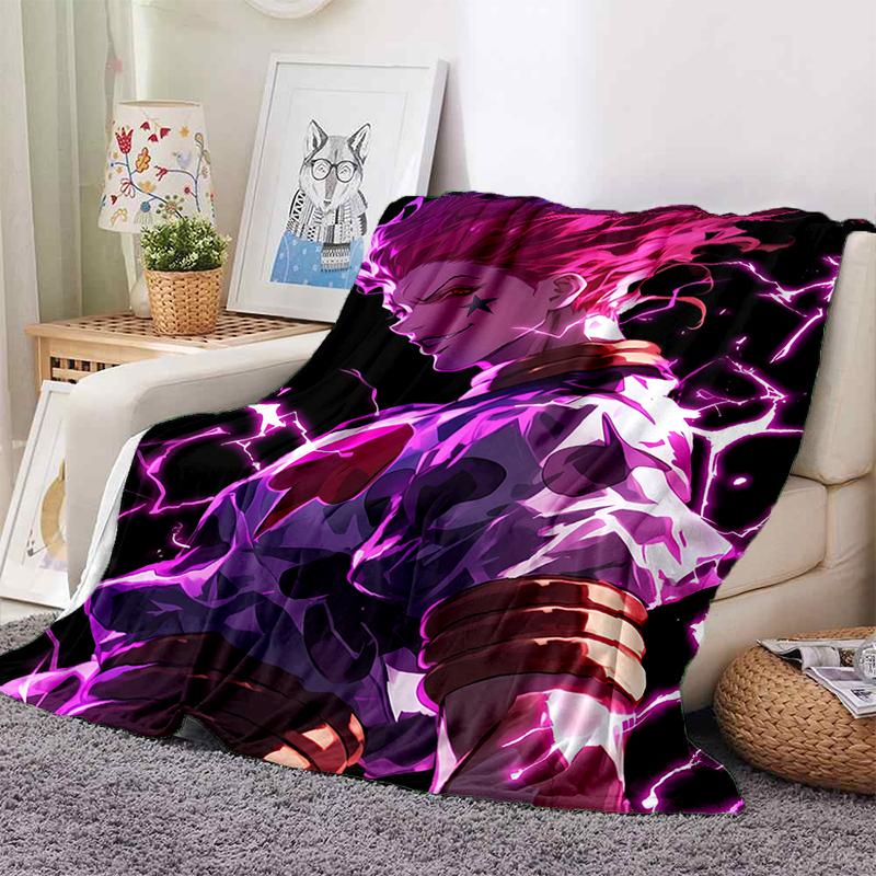 HXH Hunter X Hunter GON FREECSS Killua Zoldyck Cartoon Anime Flannel Blanket,Soft Throw Blanket for Home Bedroom Bed Sofa Gift