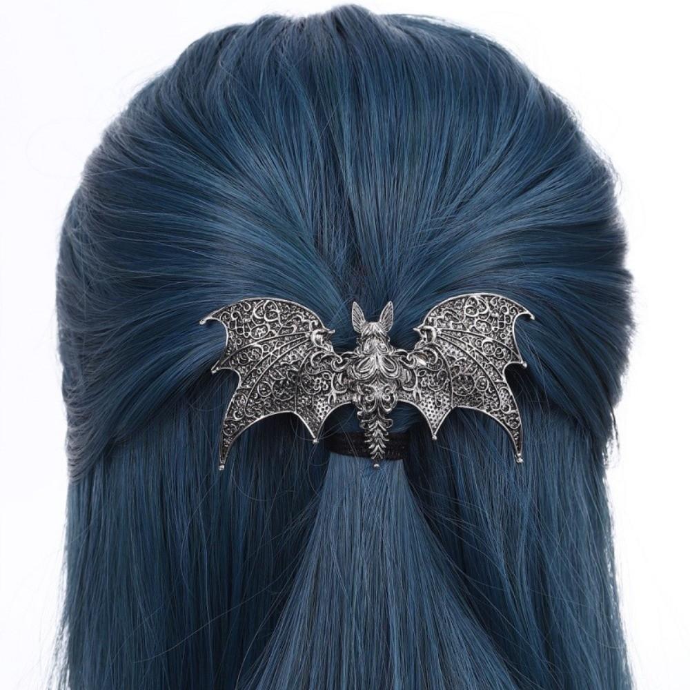 Hollow Pattern Bat Spring Clip Gothic Style Hairpin Fashion Halloween Hair Clip Mother's Day